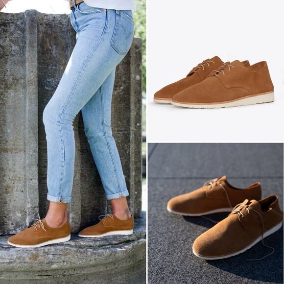 Nisolo Shoes - Nisolo Sedona Lightweight Derby Tan Suede Shoes Women’s 11 NIB Sold Out